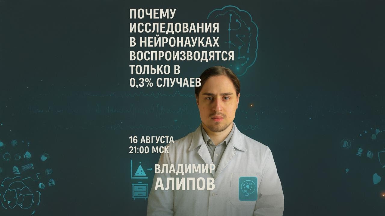 Владимир Алипов: Почему исследования в нейронауках воспроизводятся только в 0.3% случаев