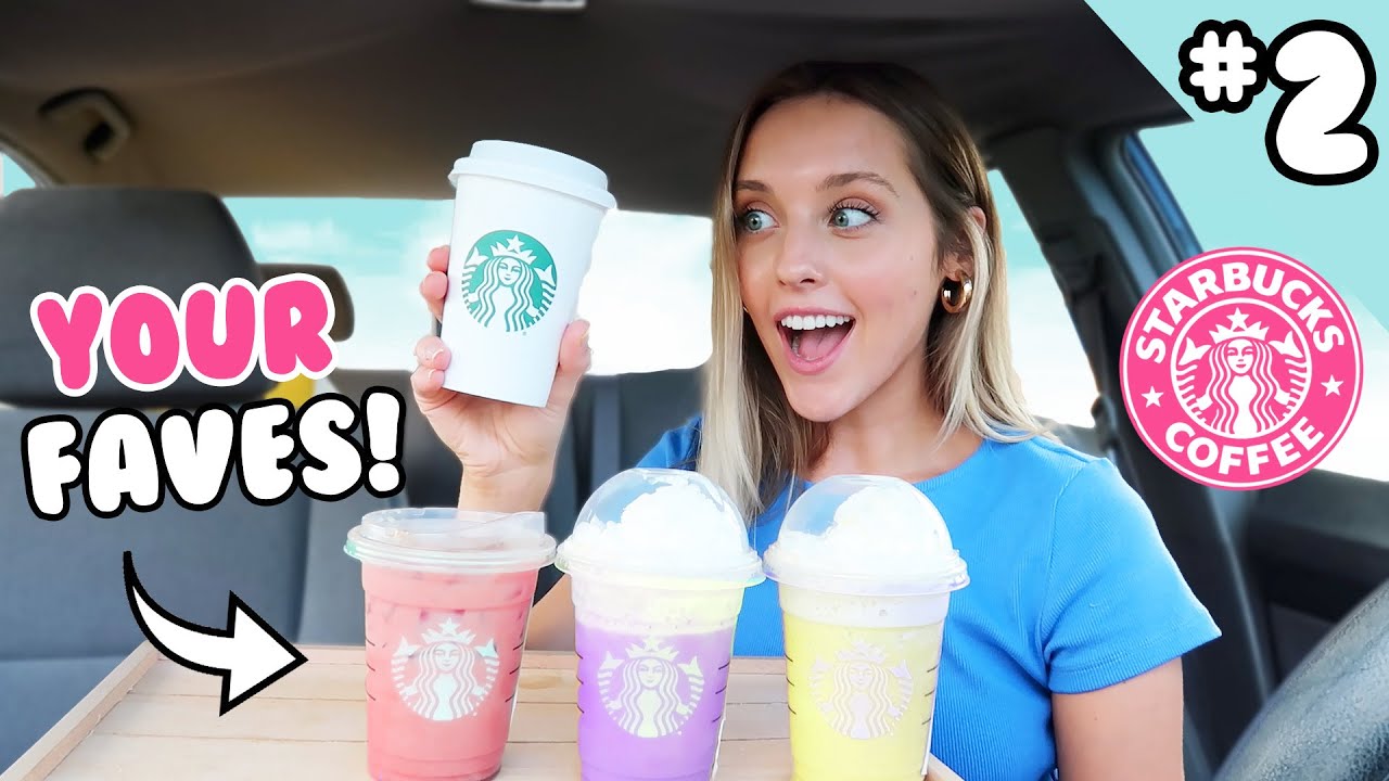 Trying My SUBSCRIBERS Favorite Starbucks Drinks (PART 2)
