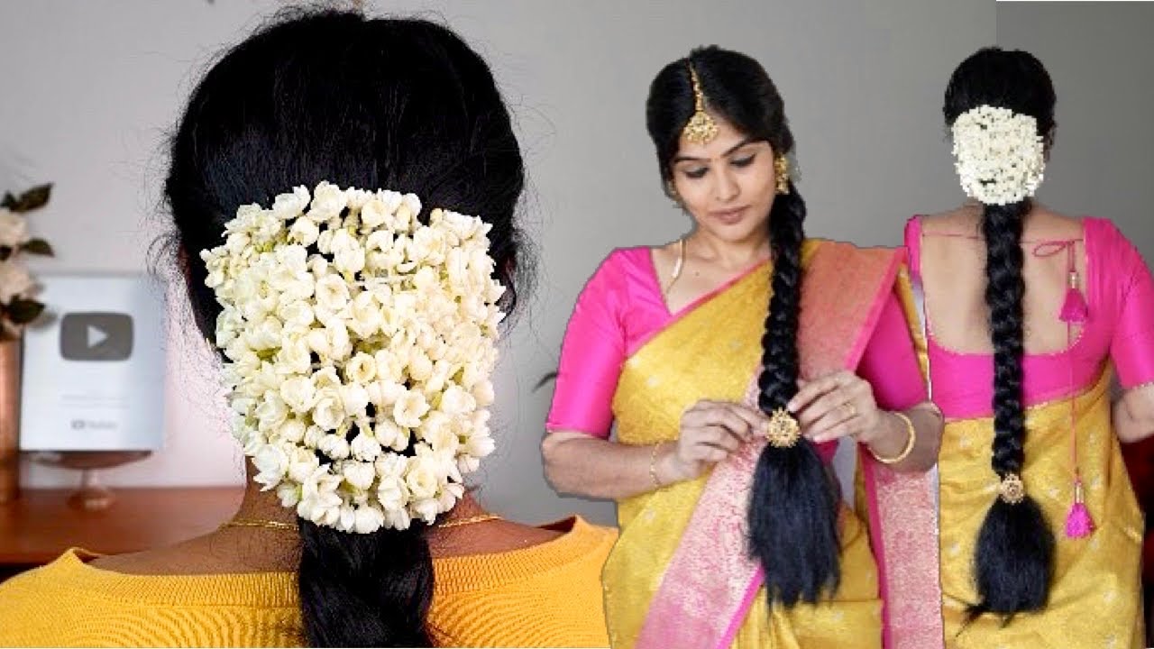BRIDESMAID MUHURTHAM HAIRSTYLE| HOW TO FIX NETHICHUTTI/MANG TIKKA | SELF TRADITIONAL HAIRSTYLE!!!