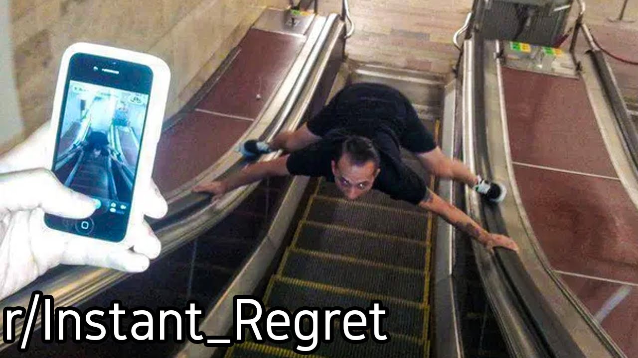 r/Instant_Regret | Getting on the Escalator...