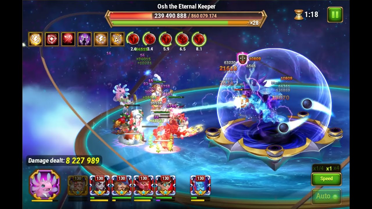 10M Damage to Level-160 Osh the Eternal Keeper #HeroWars