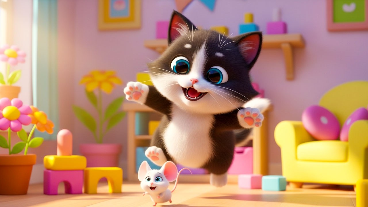 Meow Meow Billi Kerti Meow | म्याऊँ म्याऊँ बिल्ली करती म्याऊँ | Hindi Rhyme | Nursery Rhyme for Kids
