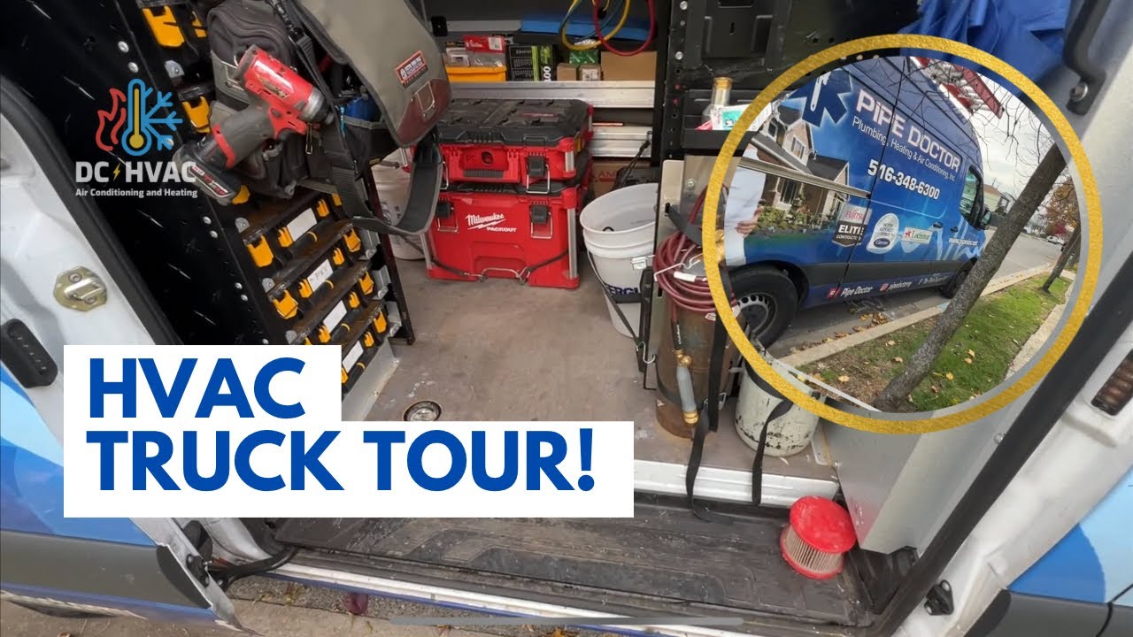 HVAC Truck Tour! How I Set Up and What’s Inside My Work Van! 2021 Mercedes Sprinter High Roof!