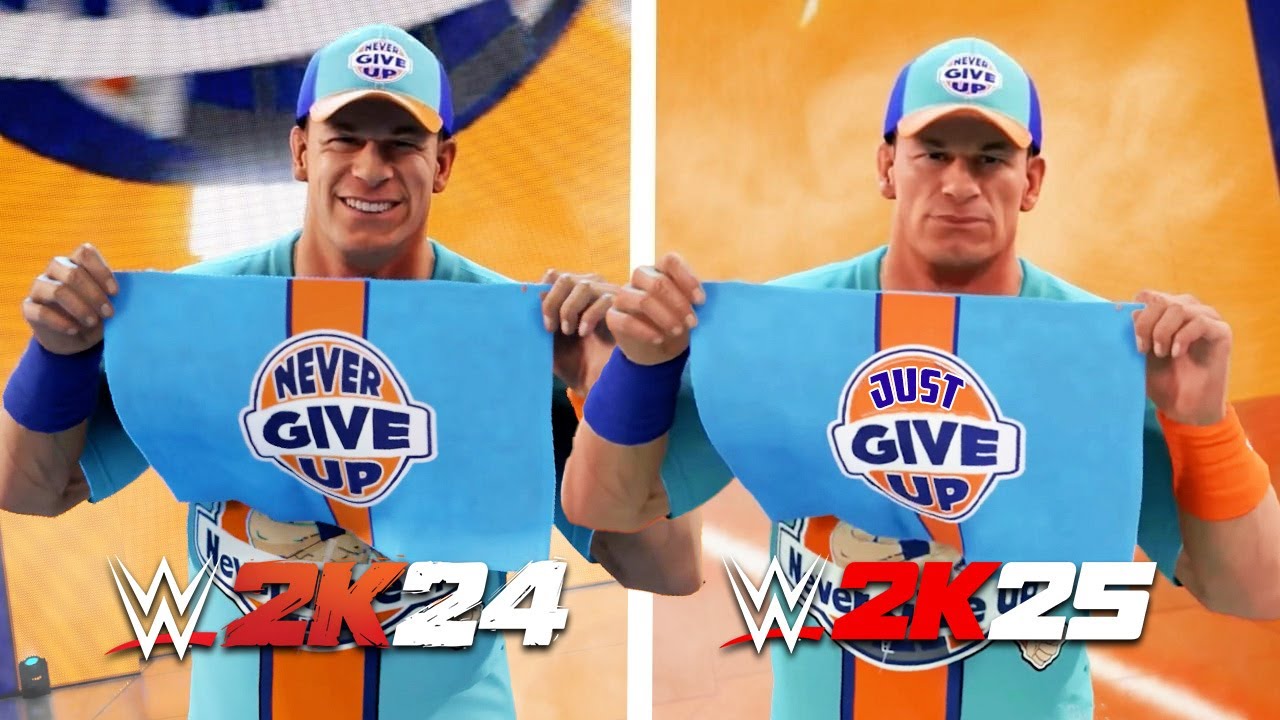WWE 2K25 vs WWE 2K24 - Graphics,Character Model & Entrance Comparison