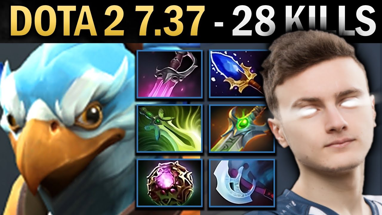 Kez Gameplay Miracle с 28 убийствами и Manta - Dota 2 7.37