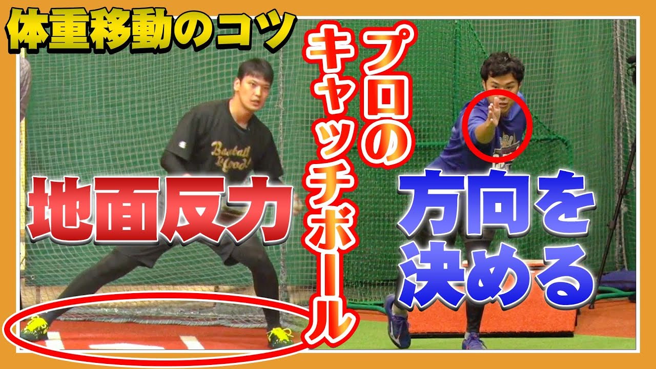 体重移動を身につける！元プロが意識しているキャッチボール！