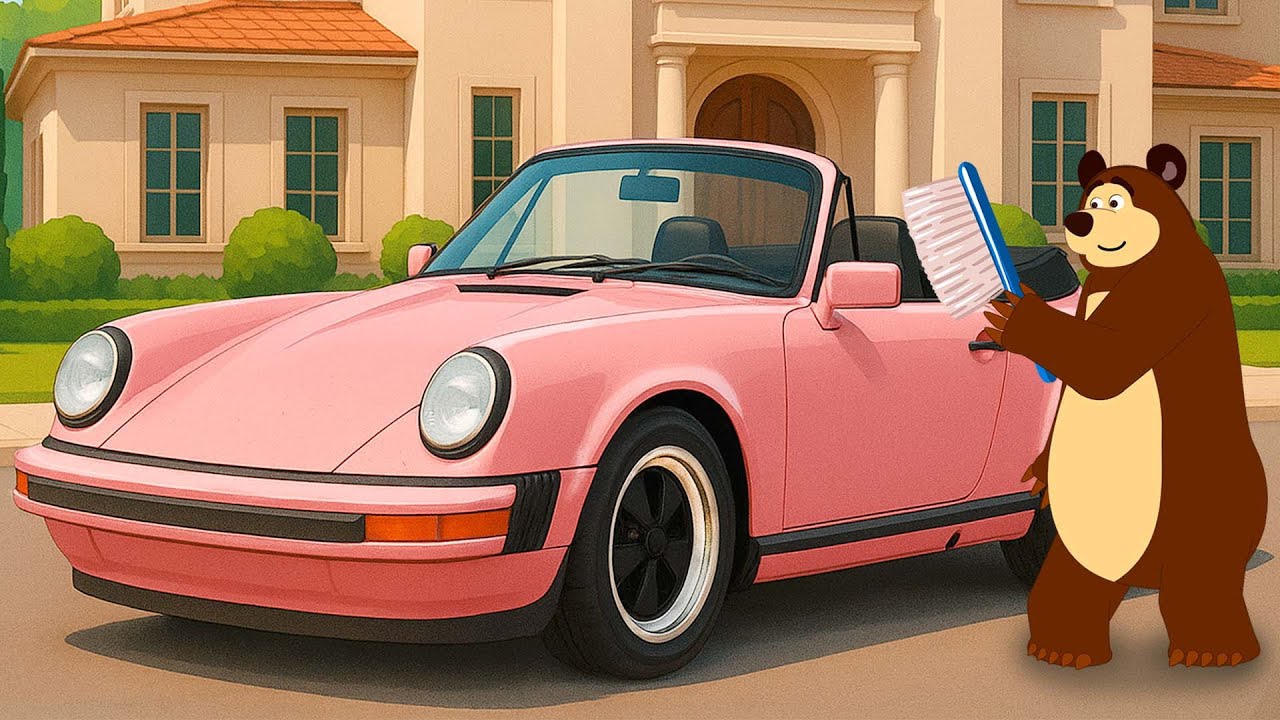 From Rusty to Shiny! Bear Restores the Pink Car to Brand New! 💖🚗 | Big Garage