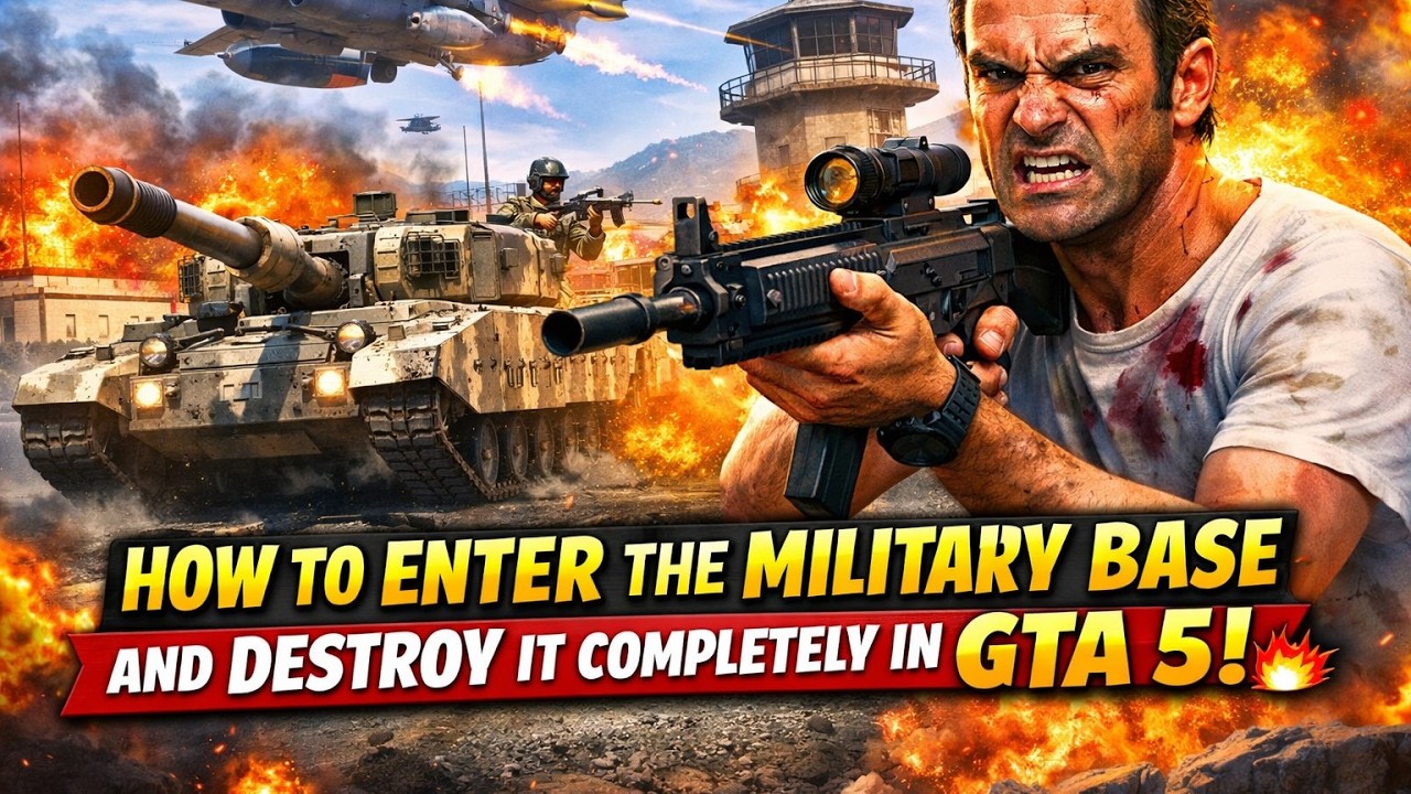 How to Enter the Military Base and Destroy It Completely in GTA 5 #1