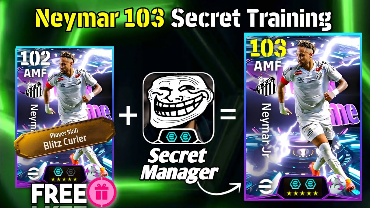 Free Blitz Curler Neymar 103 Secret Training efootball 2026✨|How To Train Neymar 103 efootball 2026