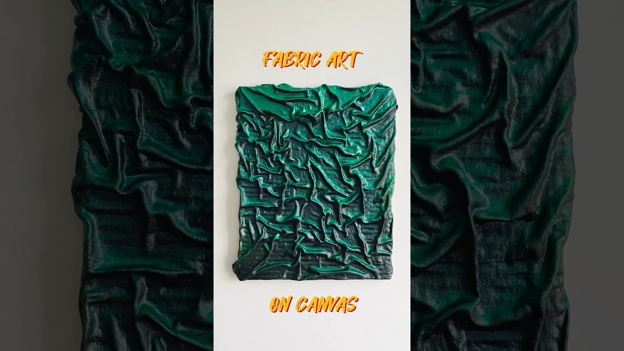 Create textured fabric art on canvas #textureart #art