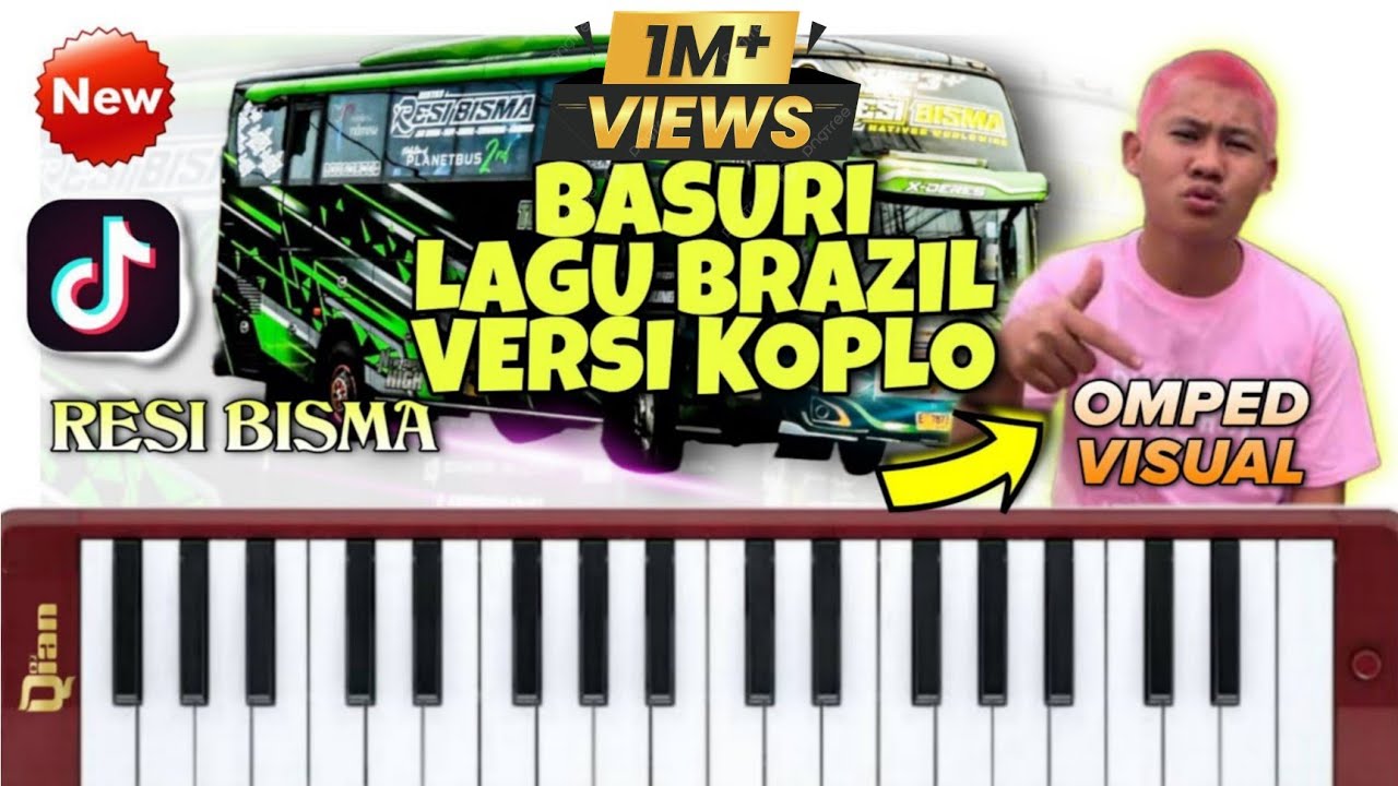 Telolet Remix Basuri LAGU BRAZIL VERSI KOPLO | Omped Visual | Tutorial Pianika Viral 2025