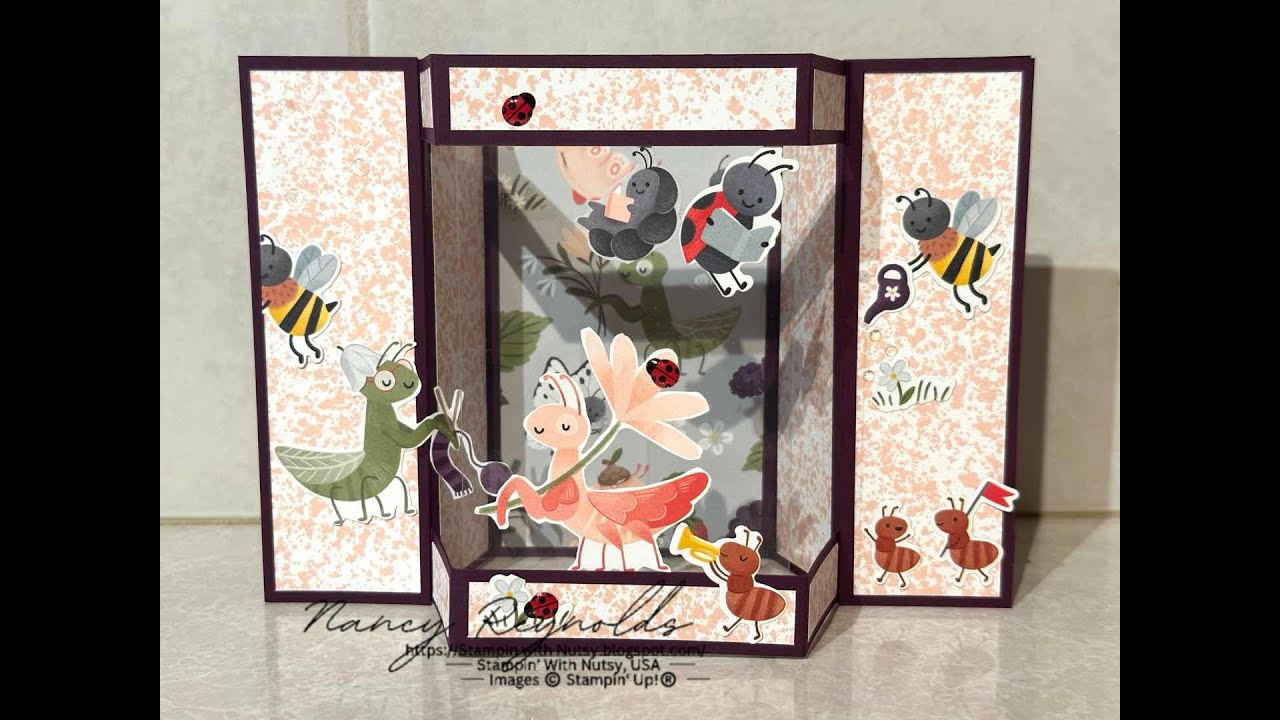 Sweet Bugs Open Bay Window Fun Fold