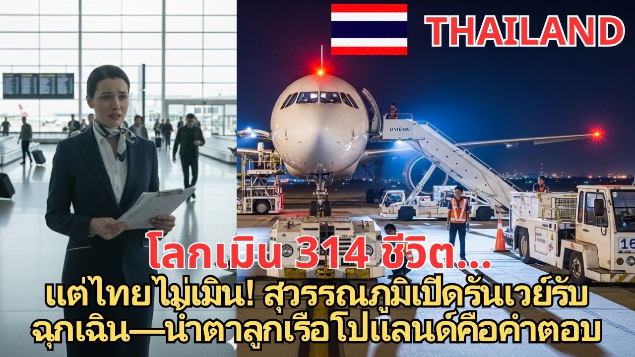 โลกเมิน 314 ชีวิต…แต่ไทยไม่เมิน! สุวรรณภูมิเปิดรันเวย์รับฉุกเฉิน—น้ำตาลูกเรือโปแลนด์คือคำตอบ