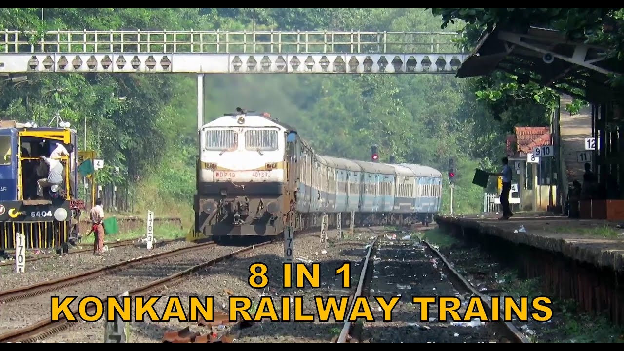 [8 in 1] Furious Konkan Railway Trains : Jan Shatabdi + Tejas + TVC Rajdhani + Netravati + Many more