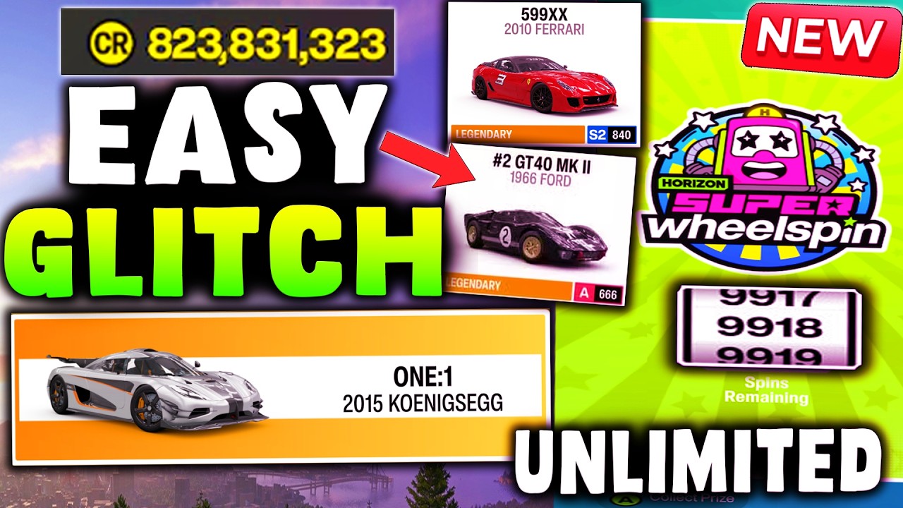 НОВЫЙ БАГ НА НЕОГРАНИЧЕННОЕ ВРАЩЕНИЕ КОЛЕСА / БАГ НА РЕДКИЕ МАШИНЫ В FORZA HORIZON 6! ПРОСТОЙ БАГ...