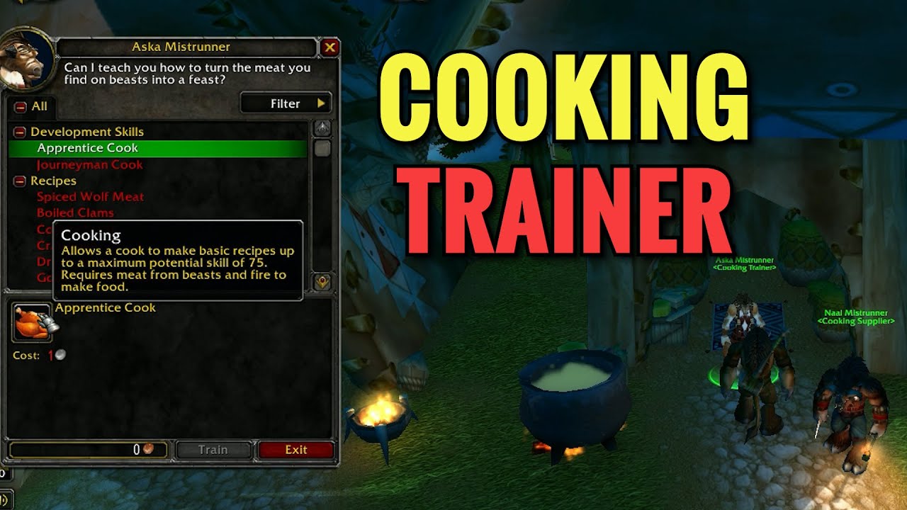 Thunder Bluff Cooking Trainer Location (WoW Classic)