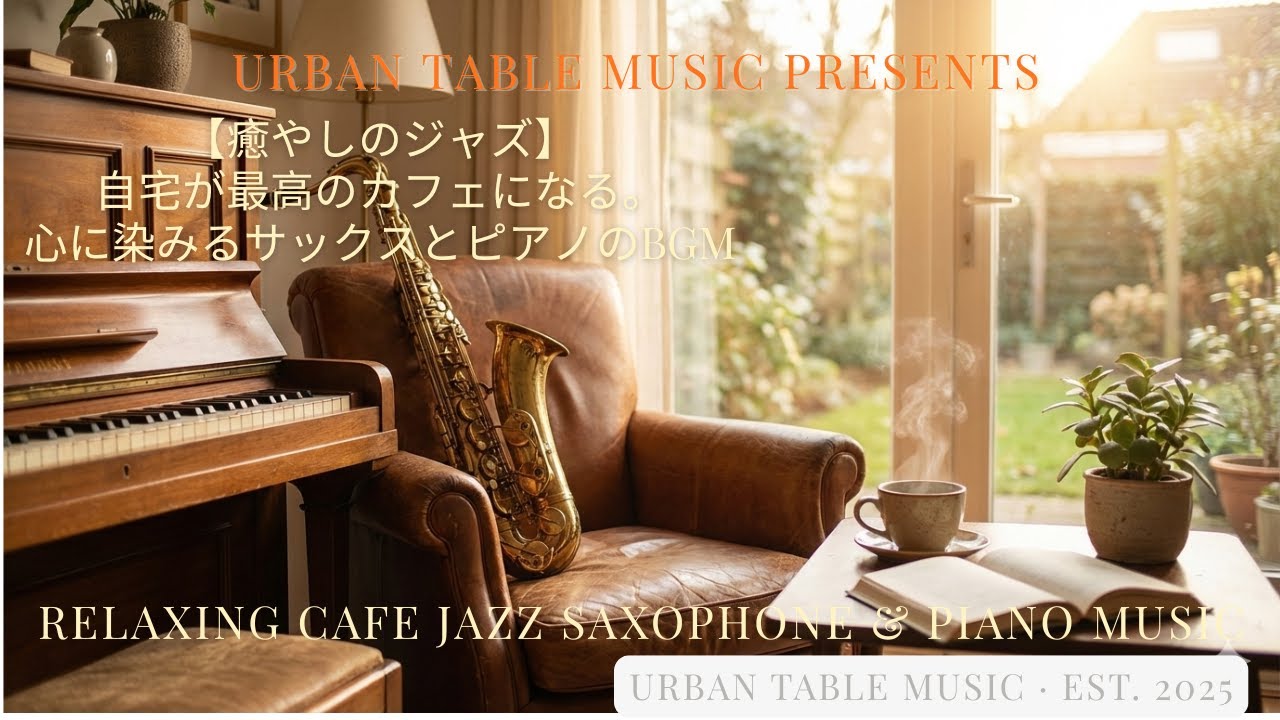 【癒やしのジャズ】自宅が最高のカフェになる。心に染みるサックスとピアノのBGM｜Relaxing Cafe Jazz Saxophone & Piano Music