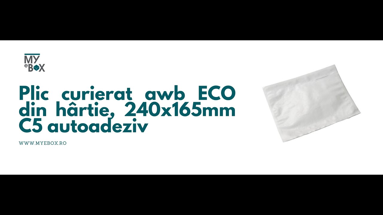 Plic curierat awb ECO 240x165mm C5 autoadeziv I Plic port documente ecologic din h&acirc;rtie 100%