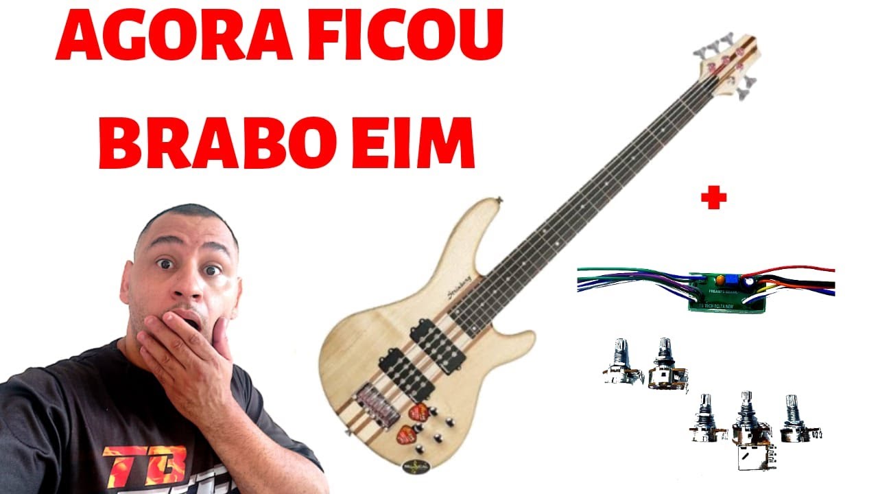 Bass Preamp TB TECH no Contrabaixo strinberg clb19a