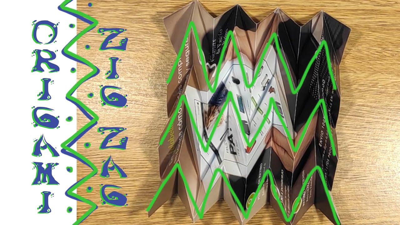 Patrón zig zag origami FACIL | origami herringbone tessellation