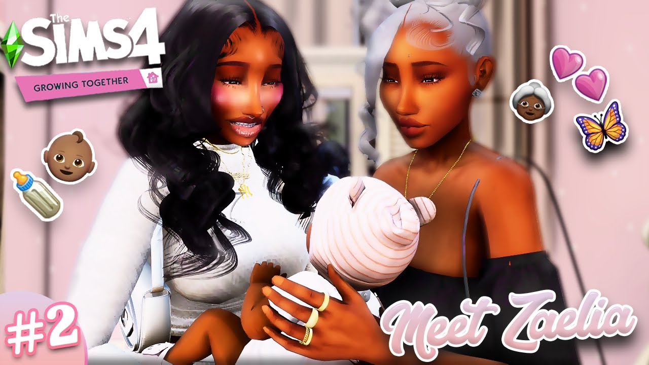 Princess Meets The Family!!👶🏾💕 // The Sims 4: Growing Together Ep. 2 — Let's Play