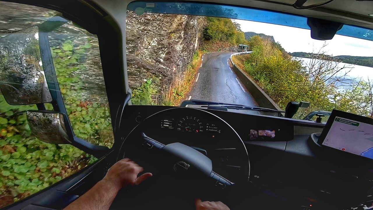POV Driving Volvo 540 Norway Eikedalen road 7