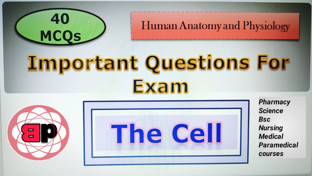 MCQ / Chapter 1- The Cell (structure & Functions) / 40 Important Questions for Exam / HAP.