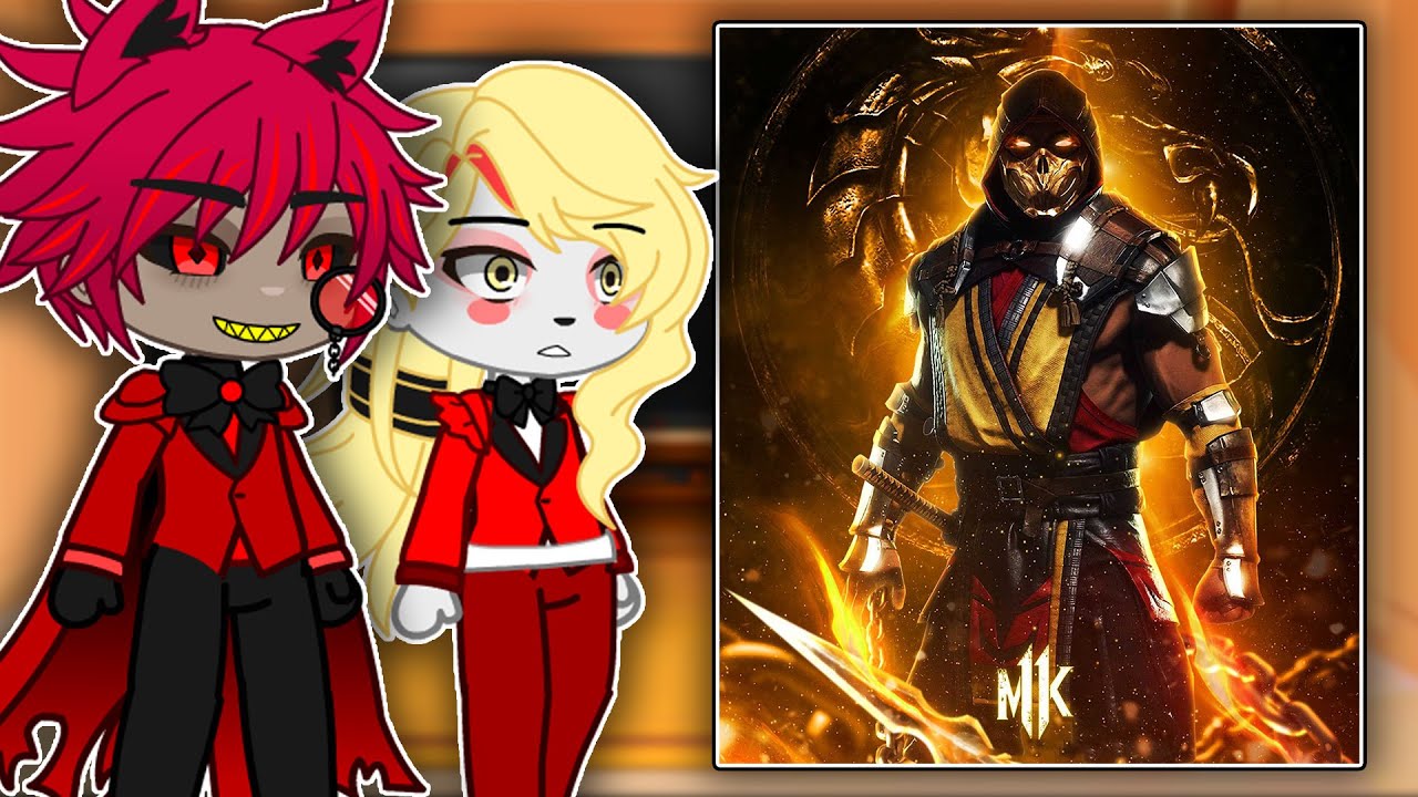 Hazbin Hotel React To Scorpion | Mortal Kombat | Gacha react