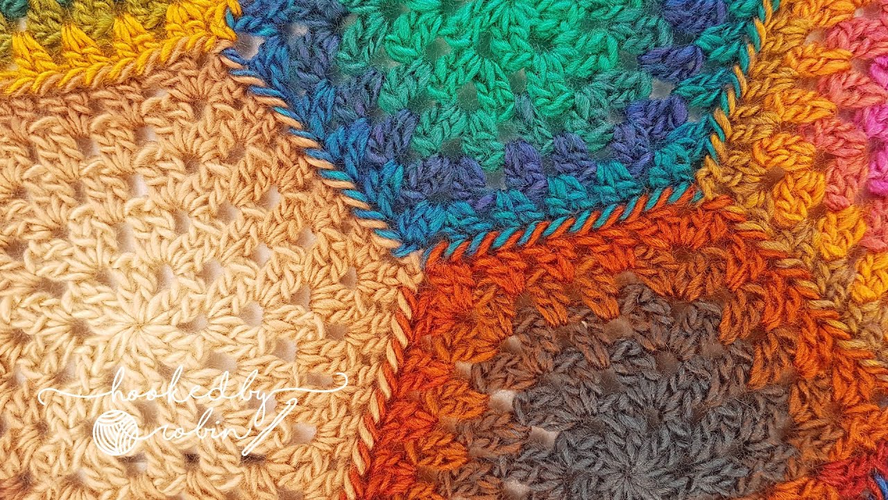 Crochet Granny Hexagon Motif & TIGHT Join As You Go