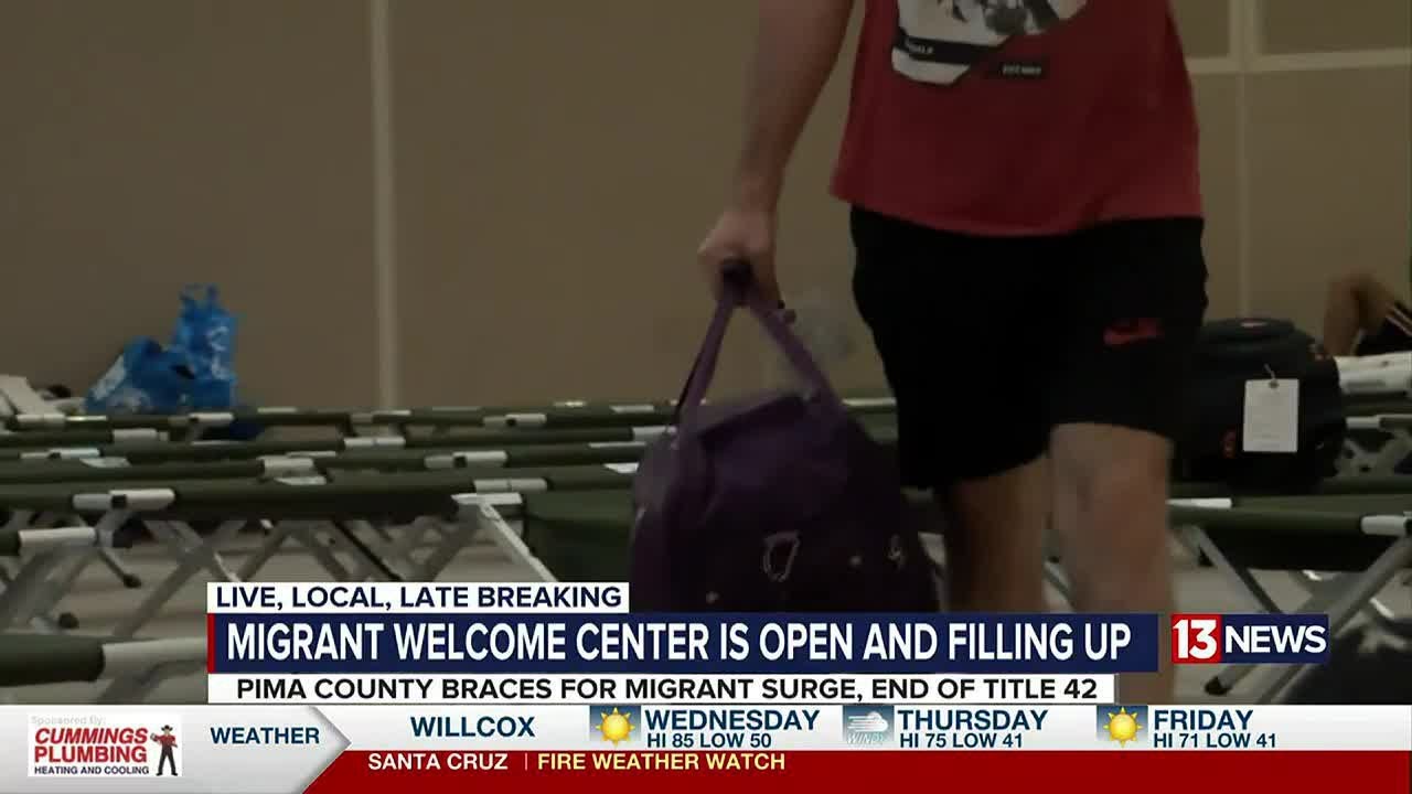 Migrant welcome center is open and filling up
