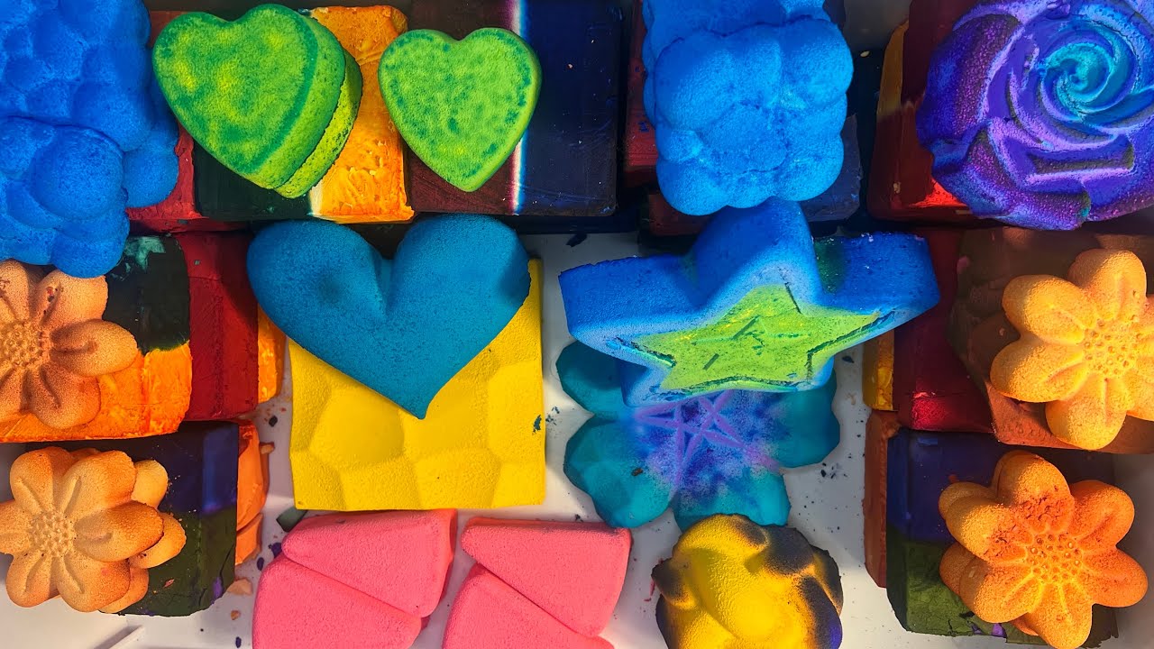25 Dyed Chalk Blocks | 25 Reforms | @locococoasmr6799 50k Collab | ASMR