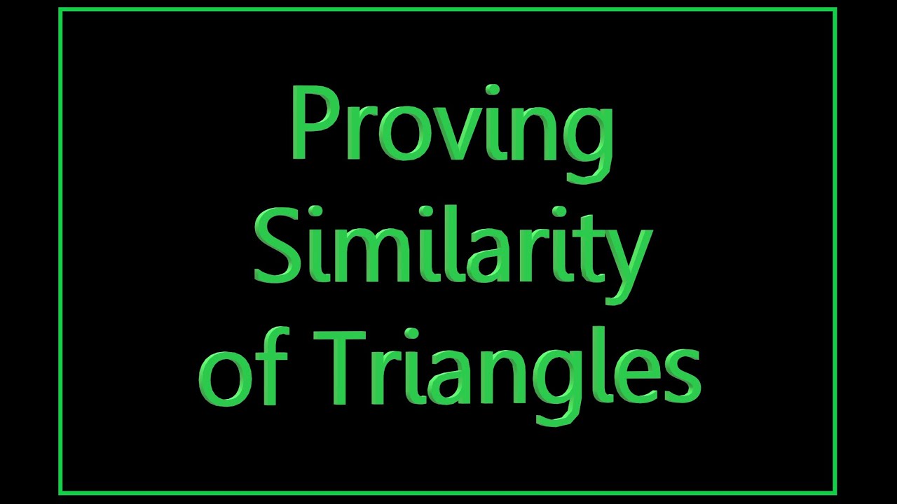 vwo3 - Mathematics - Ch2 - 2.2 - Proving Similarity of Triangles