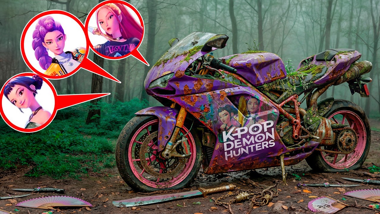 FULLY Restoration K-Pop Abandoned Motorcycle | Restoring FORGOTTEN KPop Bike From DEMON HUNTERS