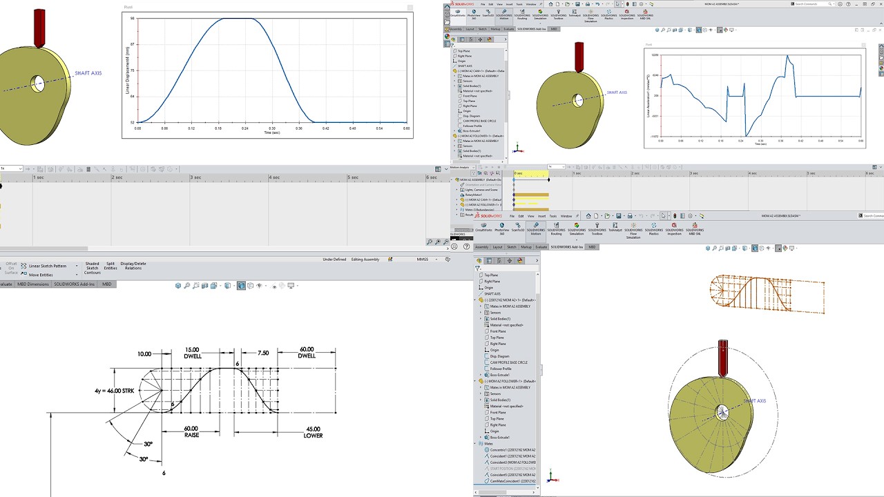 CAM Follower Motion Analysis - SolidWorks