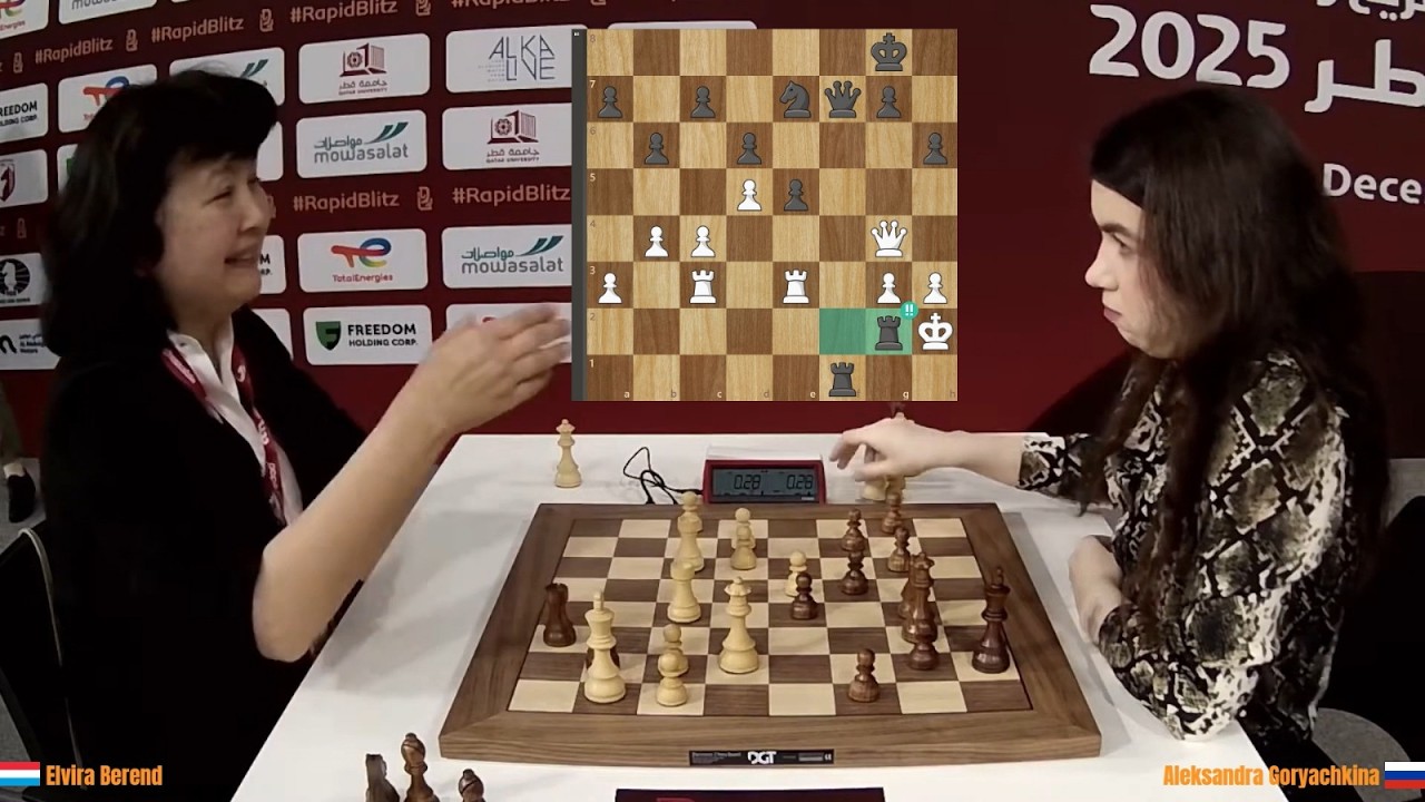 Elvira Berend (2260) vs Aleksandra Goryachkina (2439) - FIDE World Blitz Championship Women's 2025