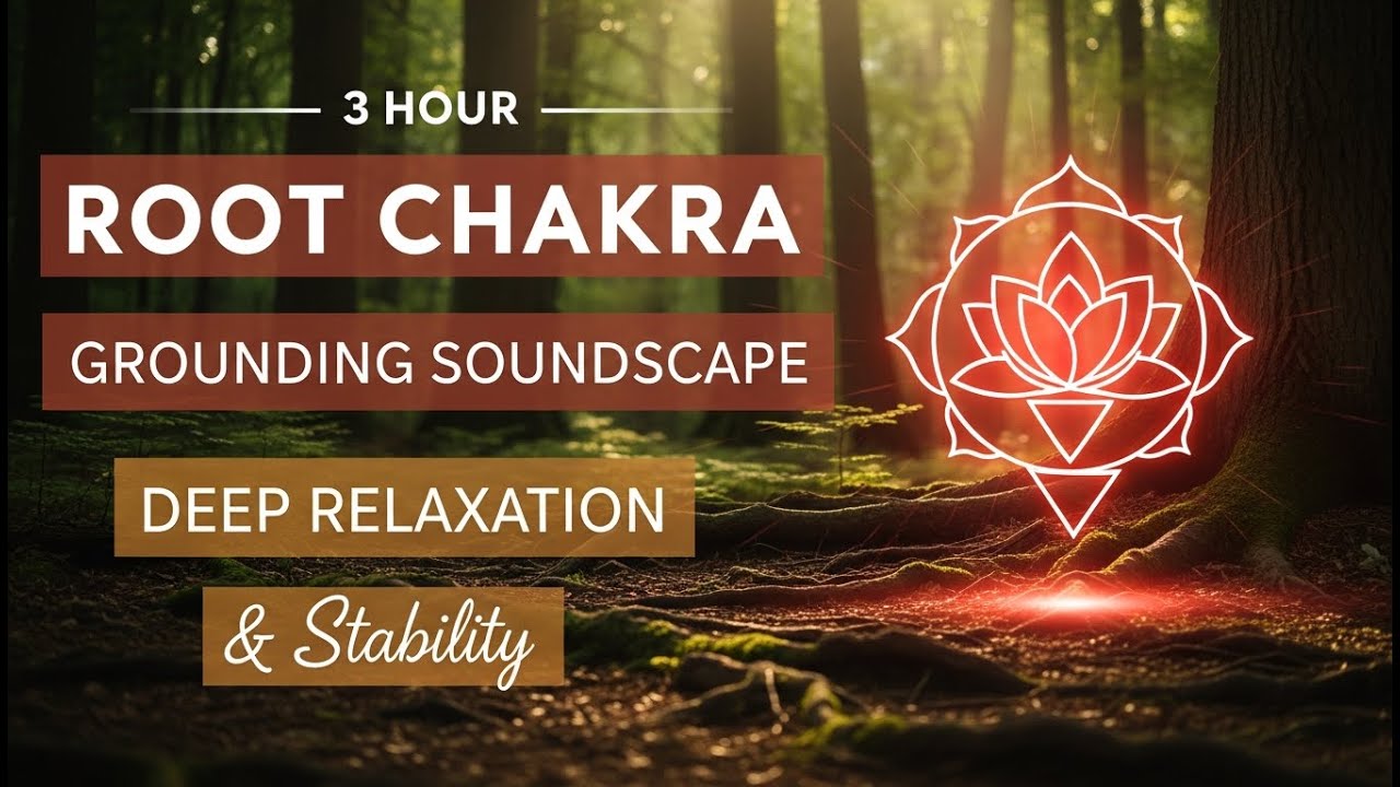 3 Hour Root Chakra Grounding Soundscape: Deep Relaxation & Stability | Whispering Winds