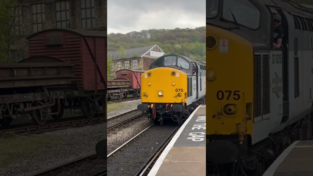 Class 37075 with megatons ￼#railway #trainspotting #train #networkrail #class37#37075 #Megatons ￼
