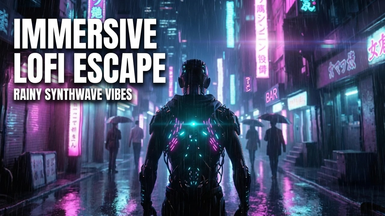 Through the rainy city - #Lofi  #electronicmusic  #Vibes #synthwave #rainymood #retrowave 🌧