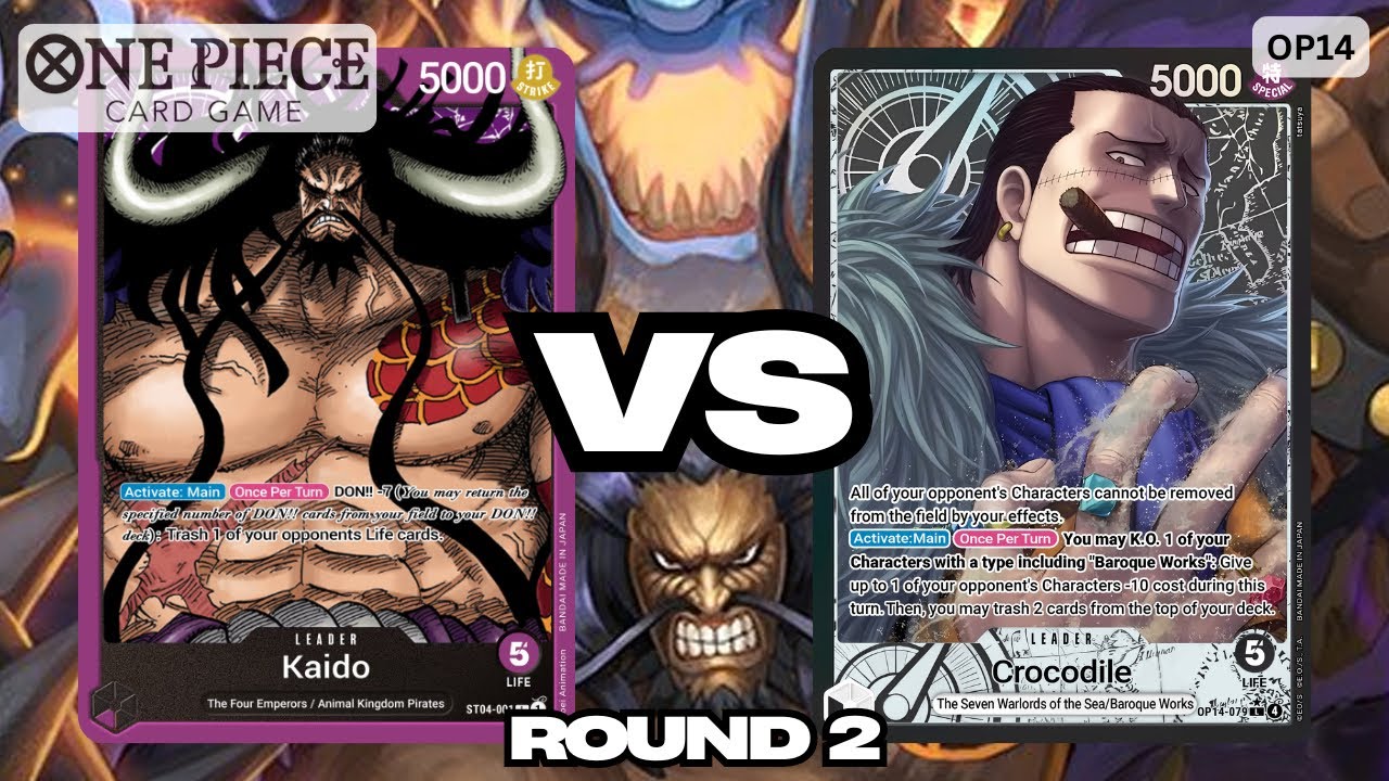 Purple Kaido VS Black Crocodile | OP14 Locals Gameplay | Round 2