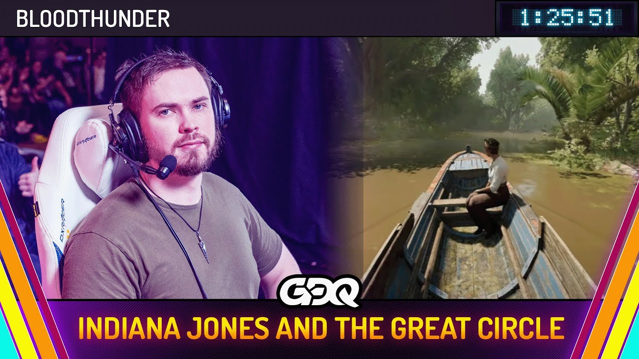 Indiana Jones and the Great Circle by BloodThunder in 1:25:51 - Summer Games Done Quick 2025