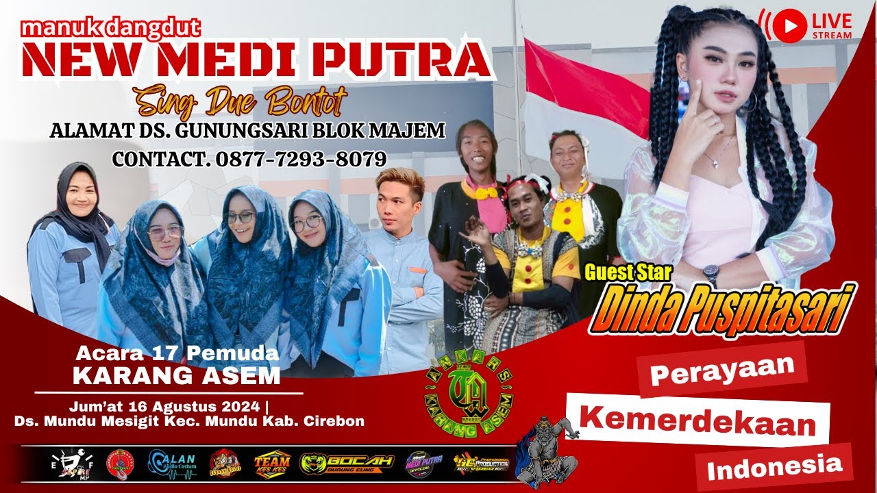 LIVE MALAM MEDI PUTRA PEMUDA KARANG ASEM MUNDU CIREBON 16 AGUSTUS 2024