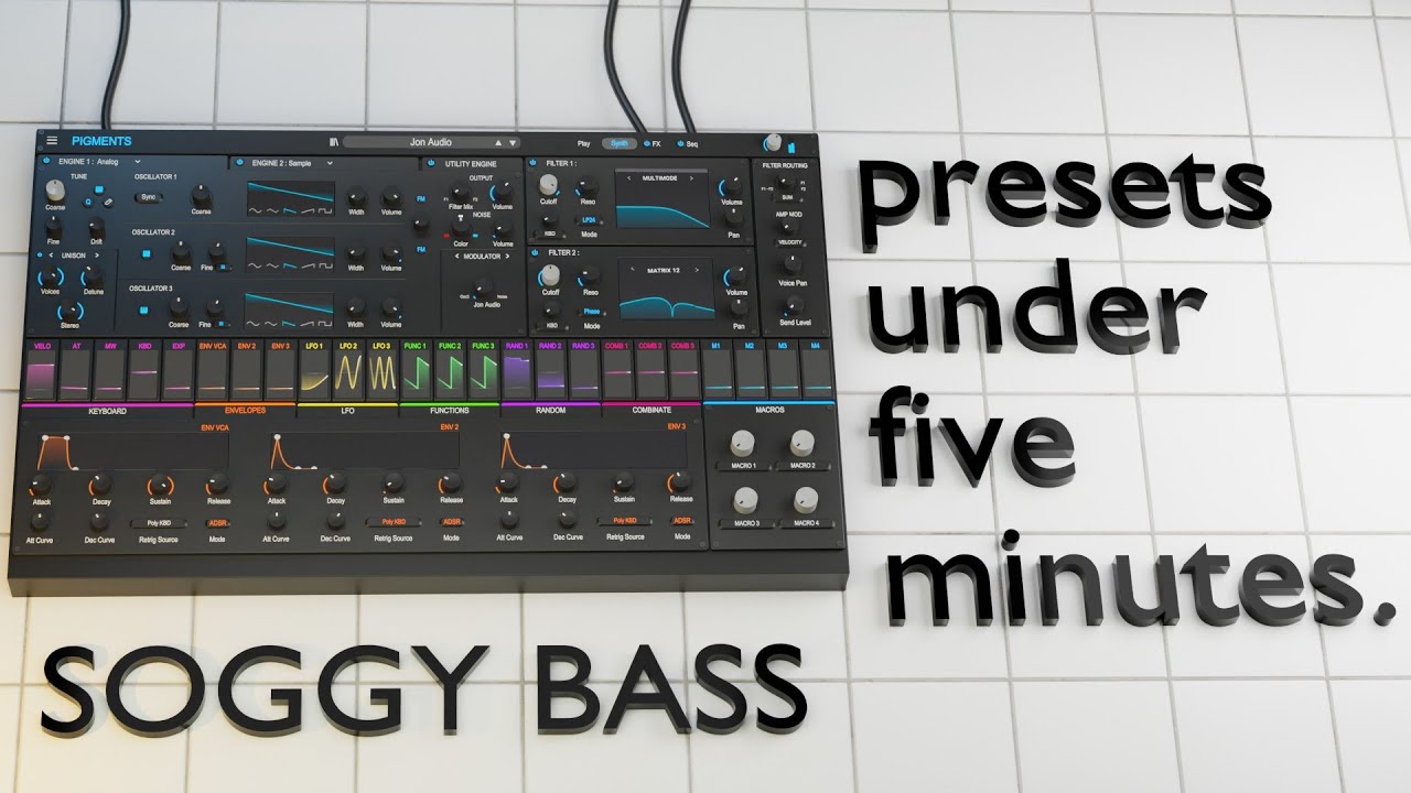 Under 5 minute presets Arturia Pigments 4 Soggy Bass