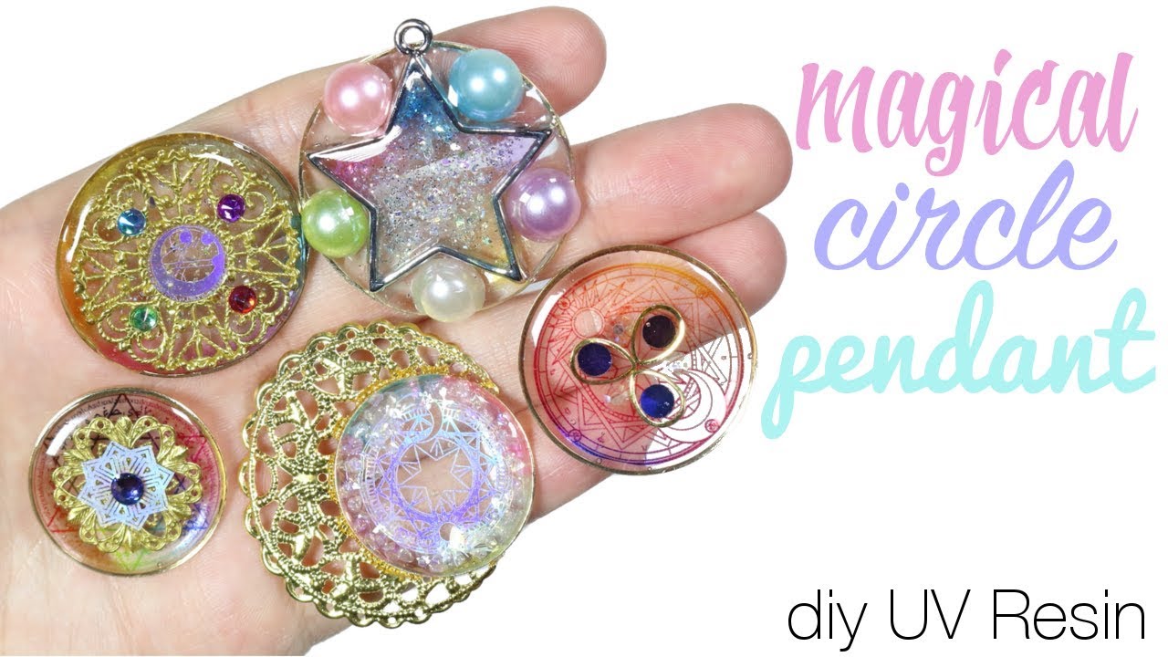 Watch me uv resin: How to DIY Magical Circle/Pendants Tutorial