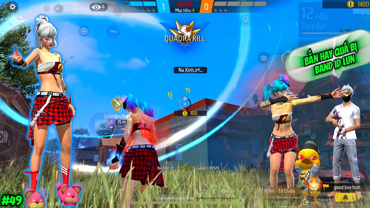 [Free Fire] Giả Gái Ghép Kênh Thế Giới Gặp Bạn Nữ Cute Đáng Yêu Và Thanh Niên Bị Band ID | P49
