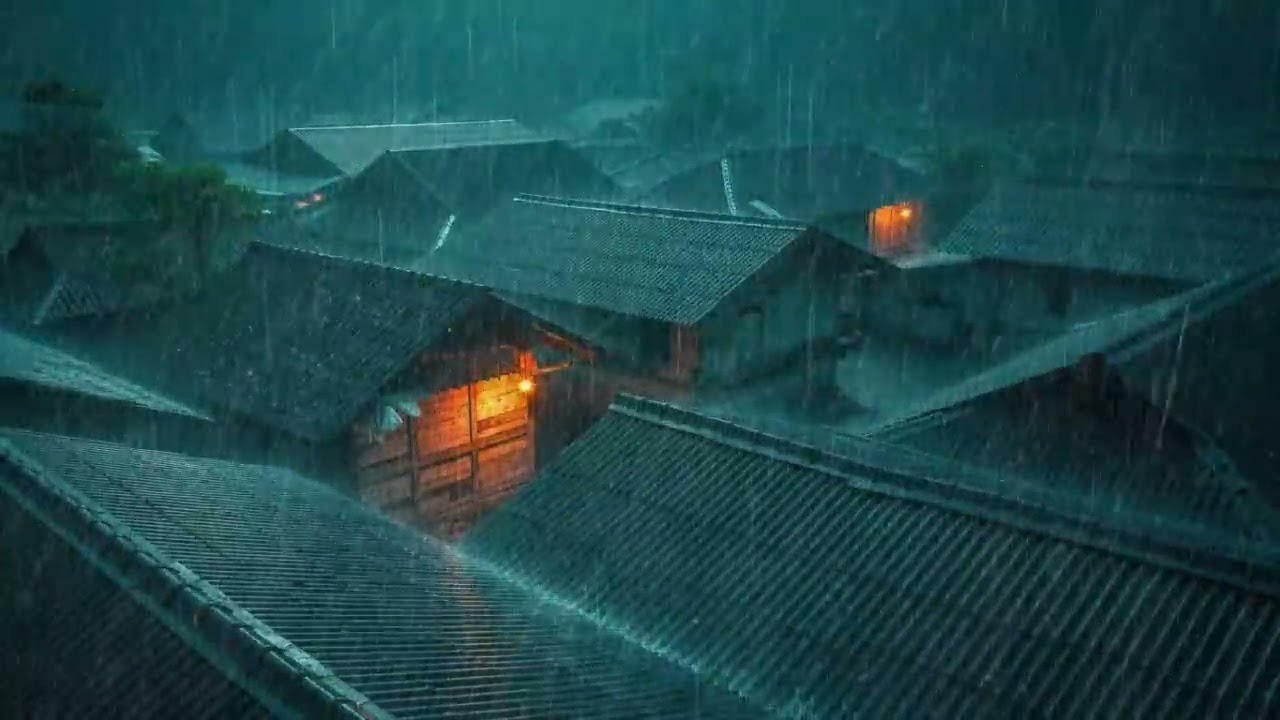 No Ads Rain Sounds for Sleeping – Powerful Rain On Tin Roof ASMR for Deep Rest