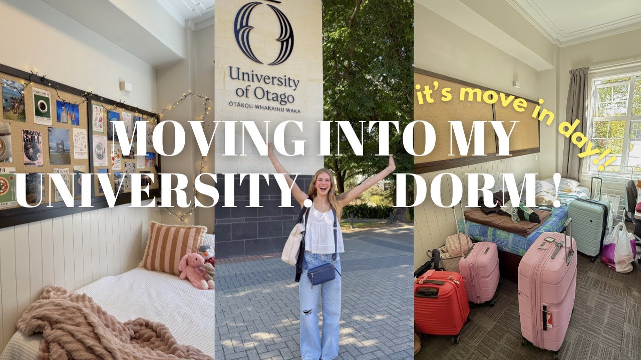 IT'S UNI MOVE IN DAY- setting up my room, emotional goodbye's! 📍Otago University, Dunedin