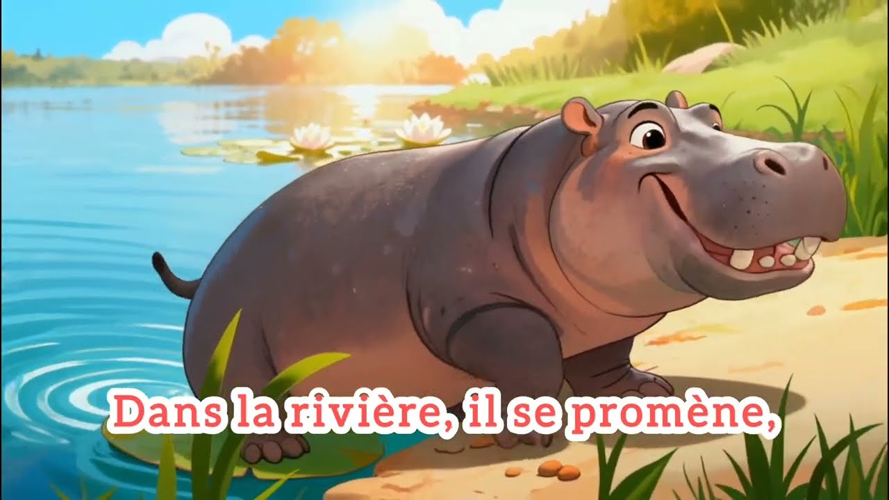 Hippopotame  #enfants #français #comptines #childrensmusic #childrensbooks #اطفال #najmakids 