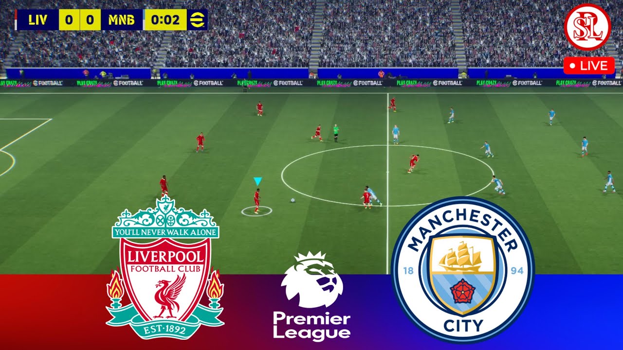 🔴LIVE : Liverpool vs Manchester City - Premier League 2025/26 | Pes 21 Gameplay Simulation