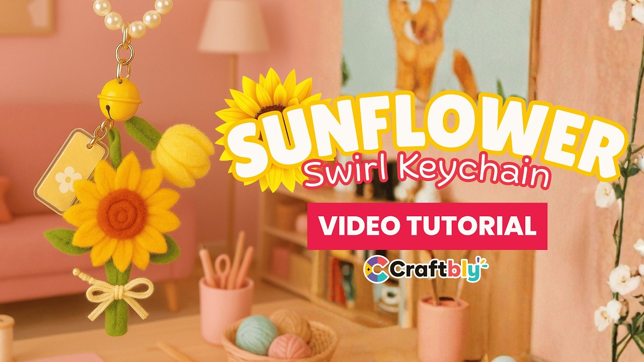 Брелок «Подсолнух в форме завитка» — видеоурок MyCraftJoy
