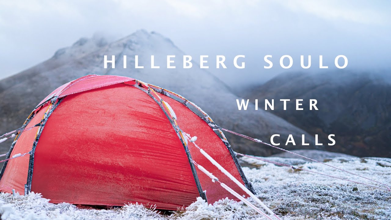 Wild Camping In Strong Wind And Freezing Conditions -  HILLEBERG Soulo RL